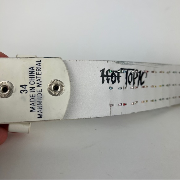 Vintage Hot Topic Rainbow Studded Gothic Emo Punk Belt - Picture 3 of 7